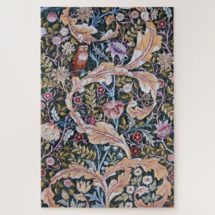 Owl and Flowers, William Morris Jigsaw Puzzle