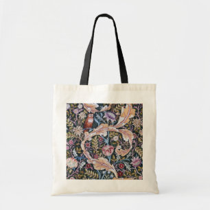 Owl and Flowers, William Morris Tote Bag