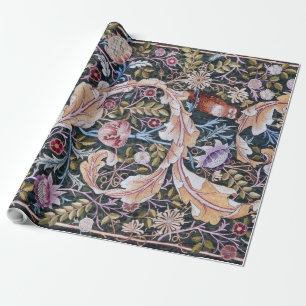 Owl and Flowers, William Morris Wrapping Paper