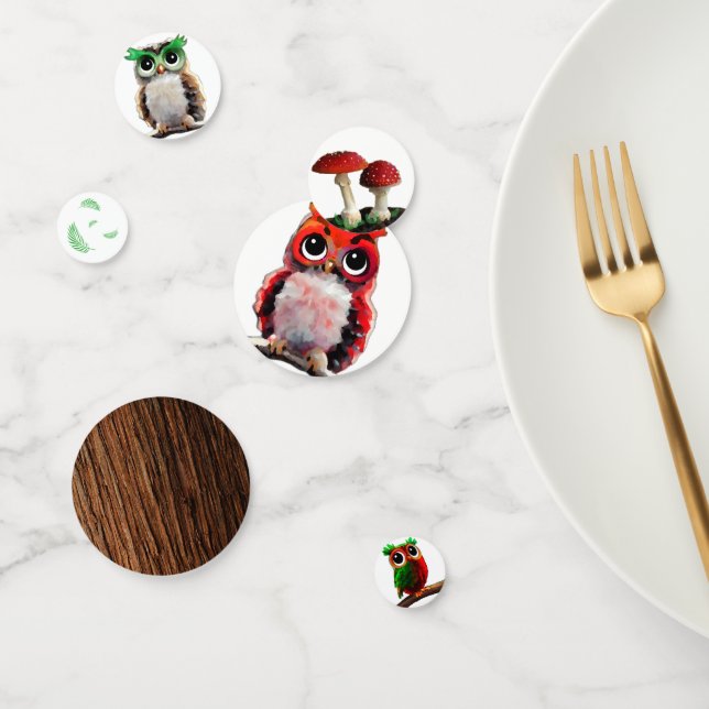 Owl and Forest Confetti (Group)