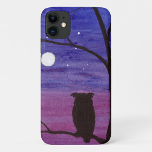 Owl and Full Moon iPhone 11 Case