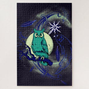 Owl and ghost jigsaw puzzle