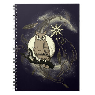 Owl and ghost notebook