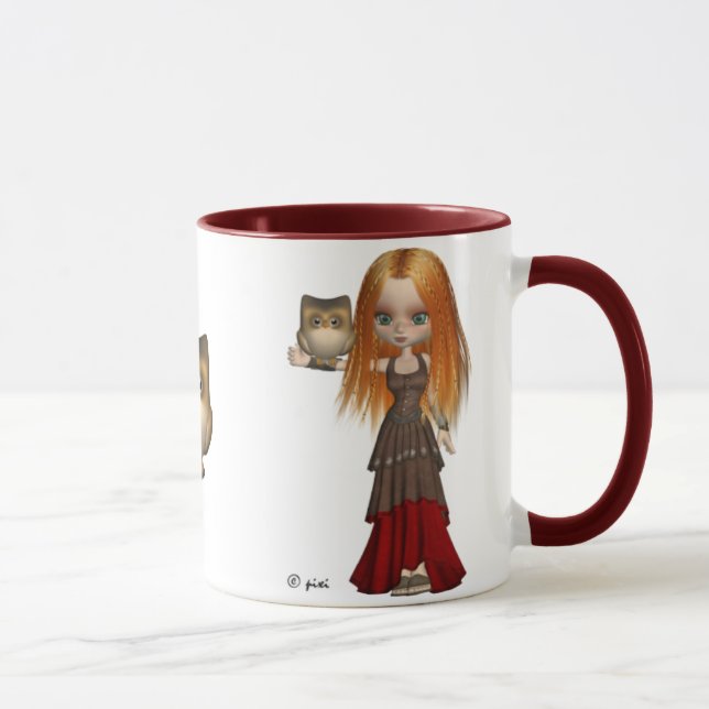 Owl and Handmaiden Mug (Right)