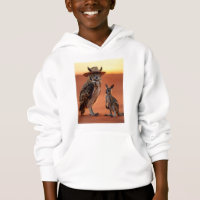 owl and kangaroo pullover hoodie