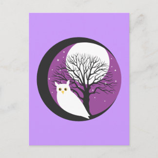 OWL AND MOON POSTCARD