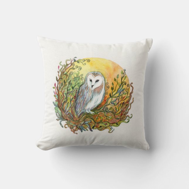 Owl and the Moon Cushion (Front)