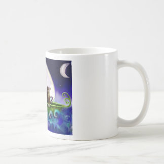 owl and the pussycat modern vibrant illustration coffee mug