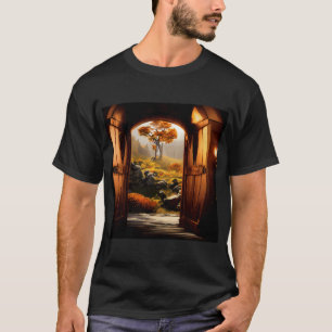 Owl and Tulip Surrealism T-Shirt