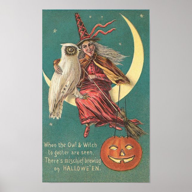 Owl and Witch Poster (Front)