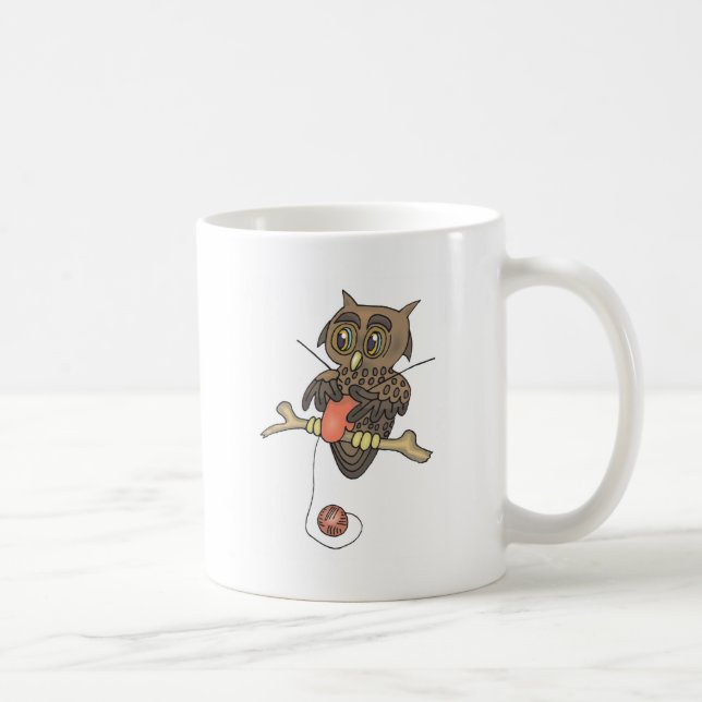 owl and yarn knifty knitter coffee mug (Right)