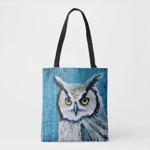 Owl Animal Bird Art Decor Paint Mosaic Tote Bag