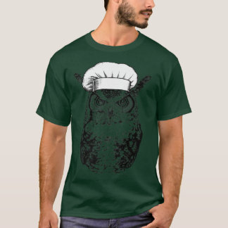 Owl Animal Chef Funny Cooking Cook T-Shirt