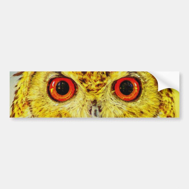 Owl Art Bumper Sticker (Front)