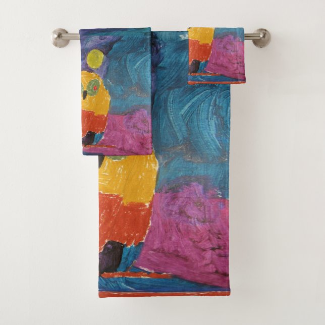 Owl "Art by Kids" Bath Towel Set (Insitu)