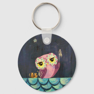 Owl Art - Catch A Falling Star Key Ring