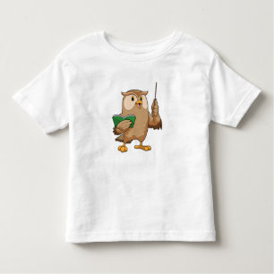 Owl as Teacher with Book & Pointer Toddler T-Shirt