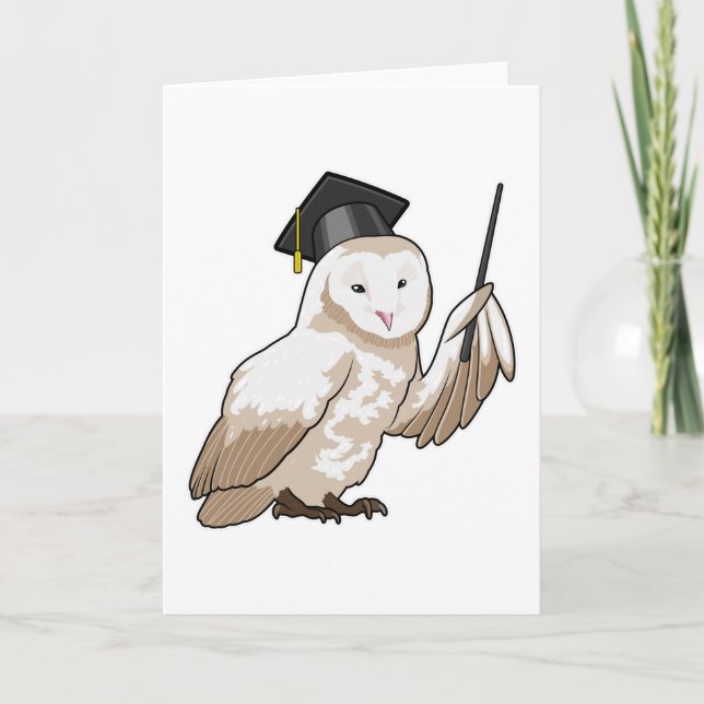 Owl as Teacher with Pointer Card (Front)