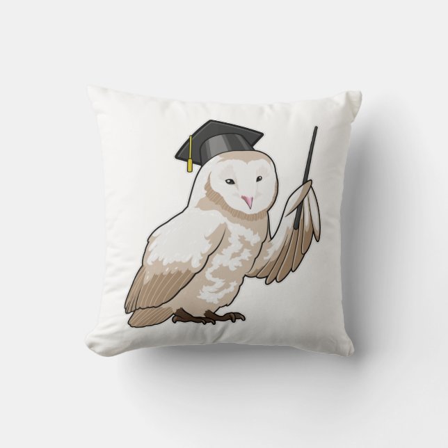 Owl as Teacher with Pointer Cushion (Front)