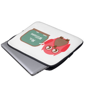 Owl At Chalkboard Electronics Bag For Teachers