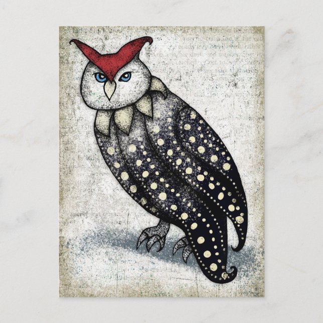 Owl At Graduation Postcard (Front)