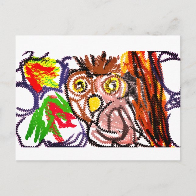 Owl autumn joy  postcard (Front)