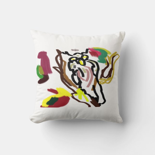 Owl autumn oil cushion (Front)