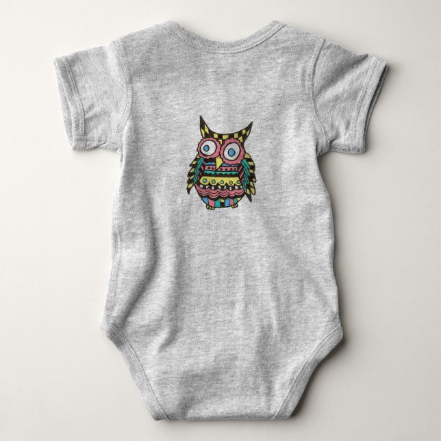 owl baby bodysuit (Back)