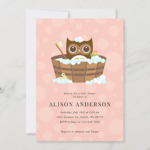 Owl Baby Shower Invitation