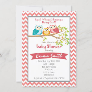 Owl Baby Shower Invitation