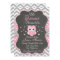 Owl Baby Shower Invitation, Chevron, Chalkboard