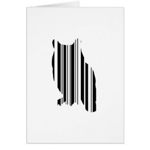 OWL BAR CODE Bird Barcode Avian Design Pattern