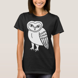 Owl Barn Owls Cute White Bird Spirit Animal Natur T-Shirt
