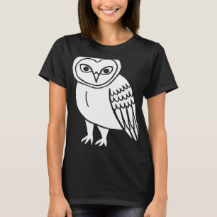 Owl Barn Owls Cute White Bird Spirit Animal Natur T-Shirt