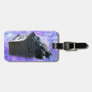Owl Barn Shed Luggage Tag