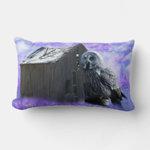 Owl Barn Shed Lumbar Cushion