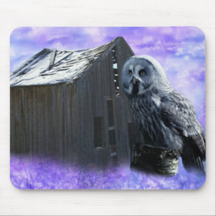 Owl Barn Shed Mouse Pad