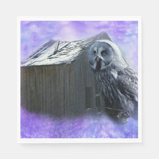 Owl Barn Shed Napkin (Front)