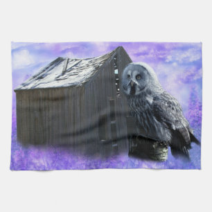 Owl Barn Shed Tea Towel