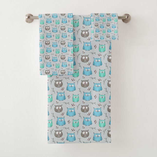 Owl Bath Towel Set (Insitu)