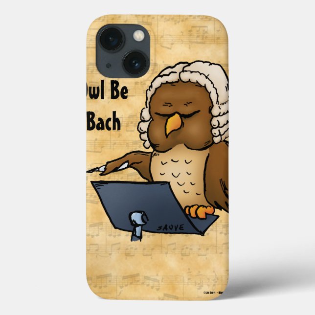 Owl Be Bach iPad Case (Back)