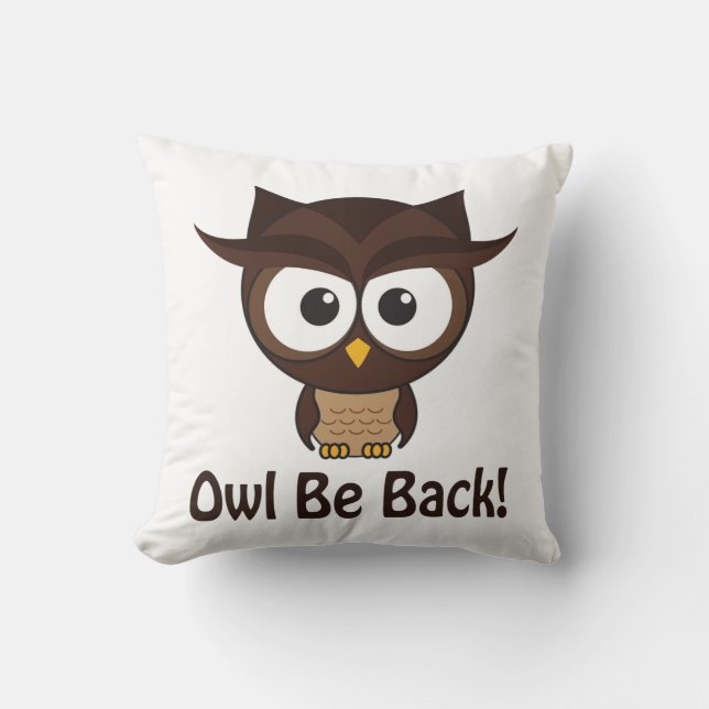 Owl Be Back Cushion (Front)