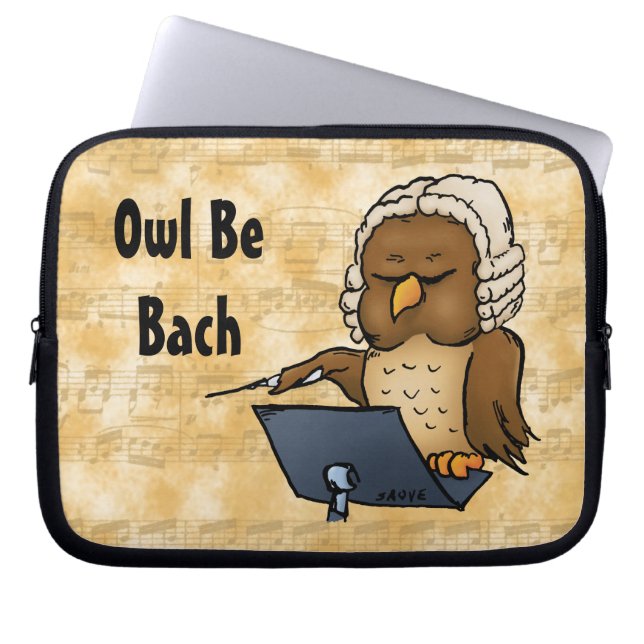 Owl Be Back Funny Cartoon Laptop Sleeve (Front)