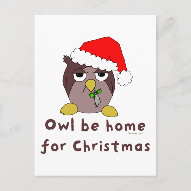 Owl Be Home Postcard (Front)