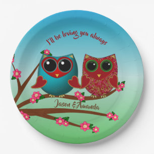 Owl be loving you-Paper Plates