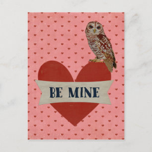 OWL BE MINE VALENTINE'S Postcard