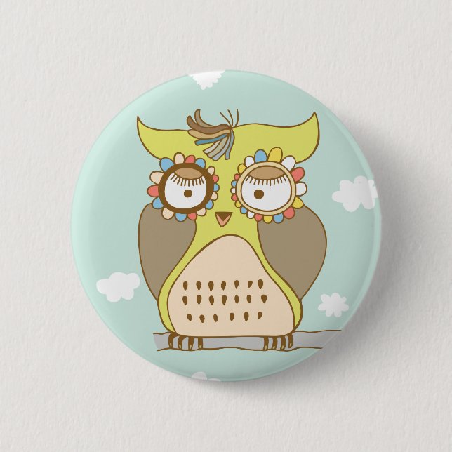 Owl Be Missing You 6 Cm Round Badge (Front)