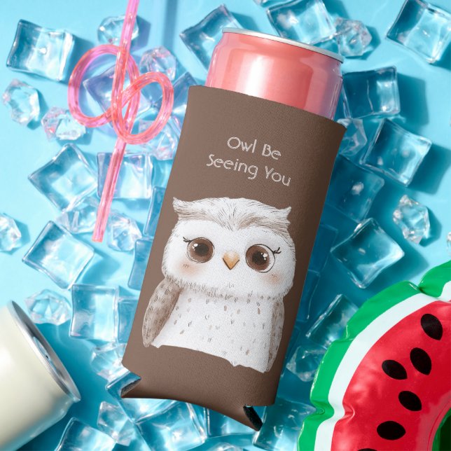 Owl Be Seeing You Seltzer Can Cooler (In Situ Summer)