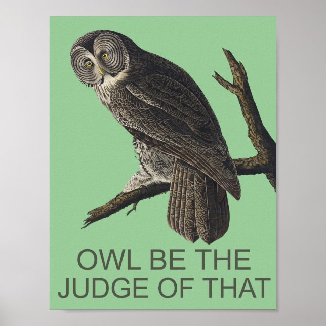 OWL BE THE JUDGE OF THAT POSTER (Front)