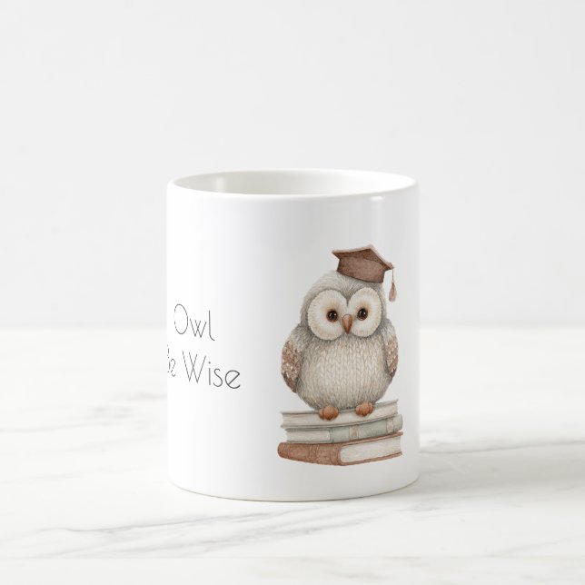 Owl Be Wise Books Coffee Mug (Center)